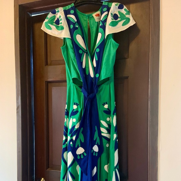 Farm Rio Soft Garden Patch-work Midi Dress size XS, NWT. - Picture 4 of 8